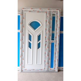 Bauwin Kétszárnyú Műanyag Bejárati Ajtó UK. 140x210 cm